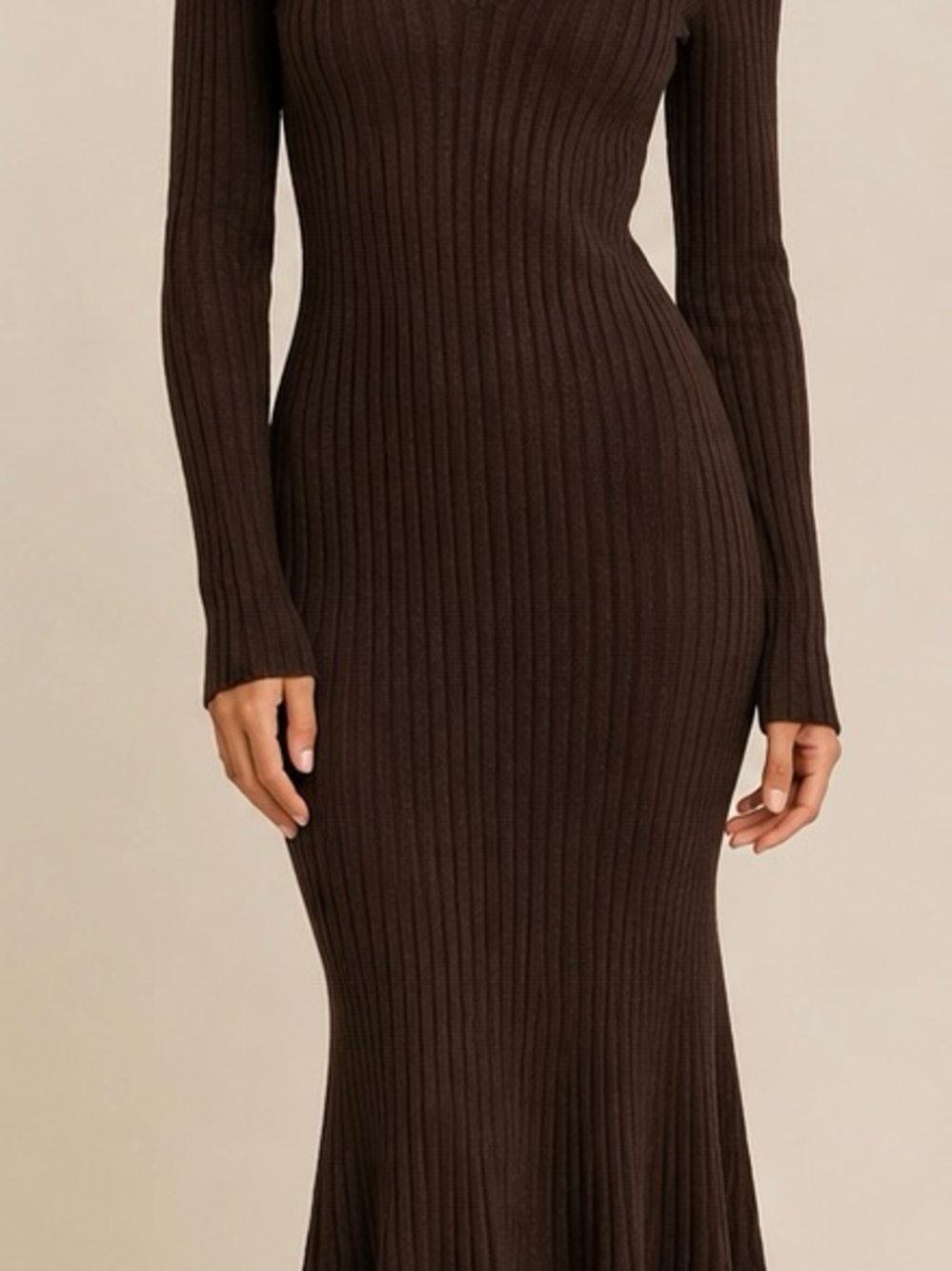 Quince Organic Cotton Cashmere Blend Ribbed Midi Dress – NWOT – Size Small - Picture 2 of 9